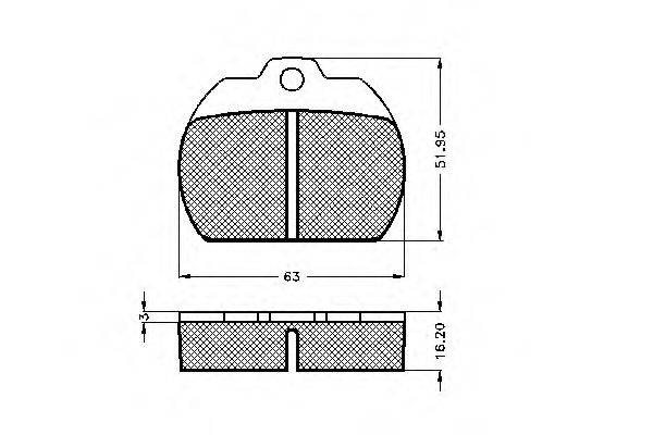 SIMER 0250 Комплект гальмівних колодок, дискове гальмо