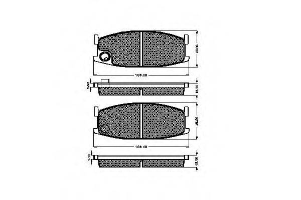 MAZDA 8173-49-280 Комплект гальмівних колодок, дискове гальмо