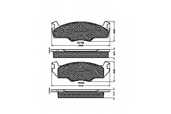 REMSA 12110 Комплект гальмівних колодок, дискове гальмо
