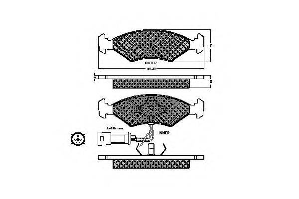 REMSA 11912 Комплект гальмівних колодок, дискове гальмо