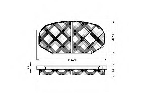 LOBRO 30189 Комплект гальмівних колодок, дискове гальмо