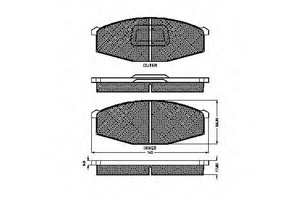 SPIDAN 20863 Комплект гальмівних колодок, дискове гальмо