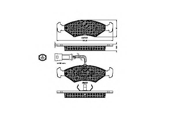REMSA 2119.22 Комплект гальмівних колодок, дискове гальмо