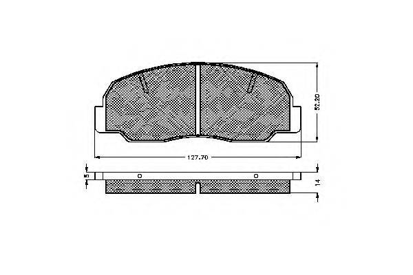 MAZDA UA01-49-280 Комплект гальмівних колодок, дискове гальмо