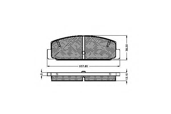 MAZDA FB0649280 Комплект гальмівних колодок, дискове гальмо