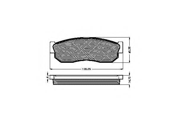 SUBARU 72519-1220 Комплект гальмівних колодок, дискове гальмо