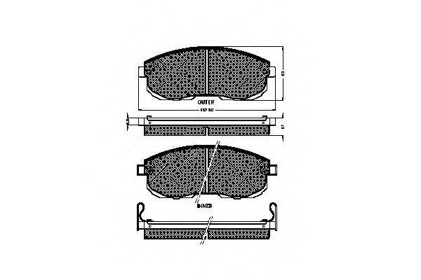 SIMER 0662 Комплект гальмівних колодок, дискове гальмо