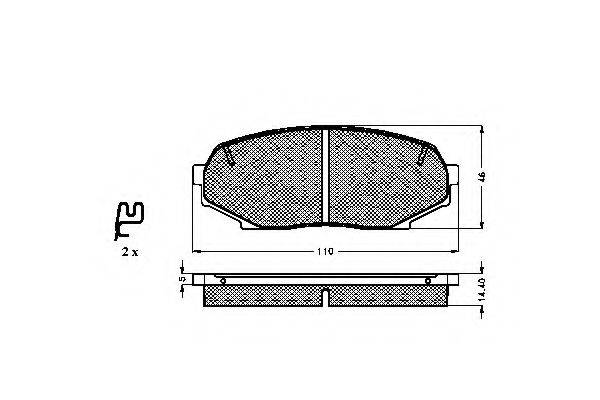 SPIDAN 31759 Комплект гальмівних колодок, дискове гальмо