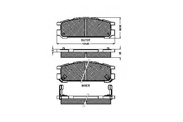 SUBARU 26296-AA130 Комплект гальмівних колодок, дискове гальмо