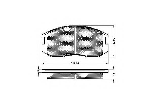 SPIDAN 31819 Комплект гальмівних колодок, дискове гальмо