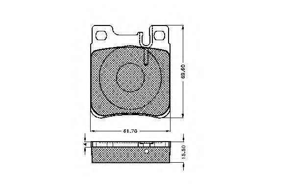 MERCEDES-BENZ 213 051 55 04 Комплект гальмівних колодок, дискове гальмо