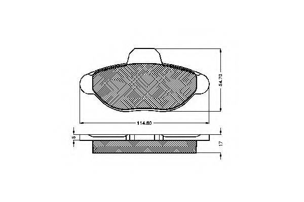 FIAT 4 656 573-3 Комплект гальмівних колодок, дискове гальмо