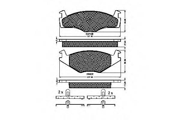 REMSA 171.60 Комплект гальмівних колодок, дискове гальмо