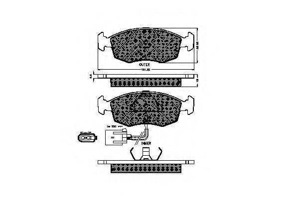 REMSA 172.22 Комплект гальмівних колодок, дискове гальмо