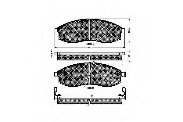 SPIDAN 32181 Комплект гальмівних колодок, дискове гальмо