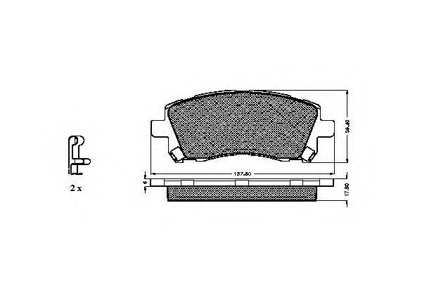 SUBARU 26296-AF020 Комплект гальмівних колодок, дискове гальмо