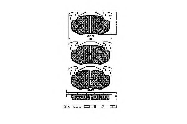 REMSA 144.02 Комплект гальмівних колодок, дискове гальмо