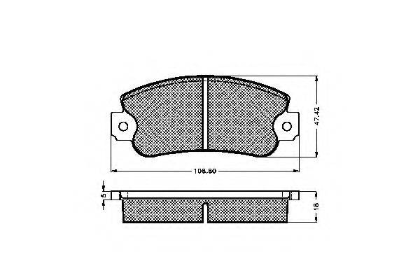 FIAT 792589 Комплект гальмівних колодок, дискове гальмо