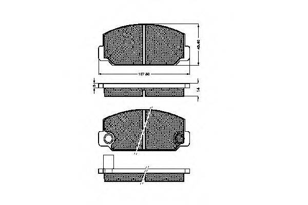 SPIDAN 20543 Комплект гальмівних колодок, дискове гальмо