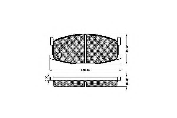 ROADHOUSE 210800 Комплект гальмівних колодок, дискове гальмо