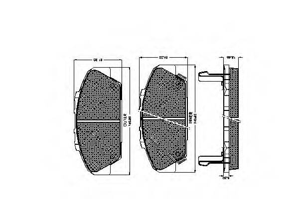 HONDA 45022-SM2-010 Комплект гальмівних колодок, дискове гальмо