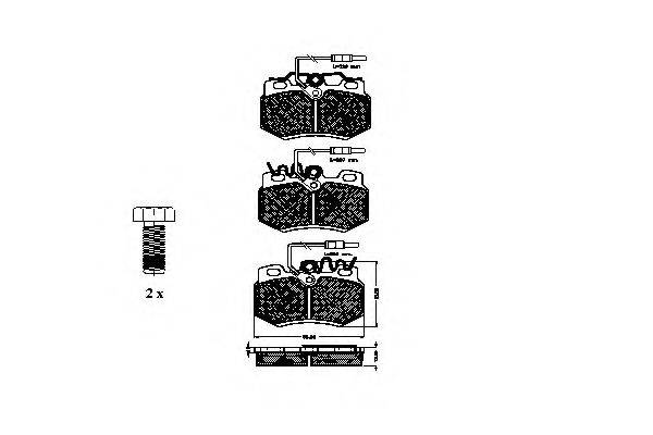 CITROEN 95661871 Комплект гальмівних колодок, дискове гальмо