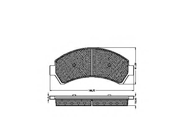 CHEVROLET 1802 9791 Комплект гальмівних колодок, дискове гальмо