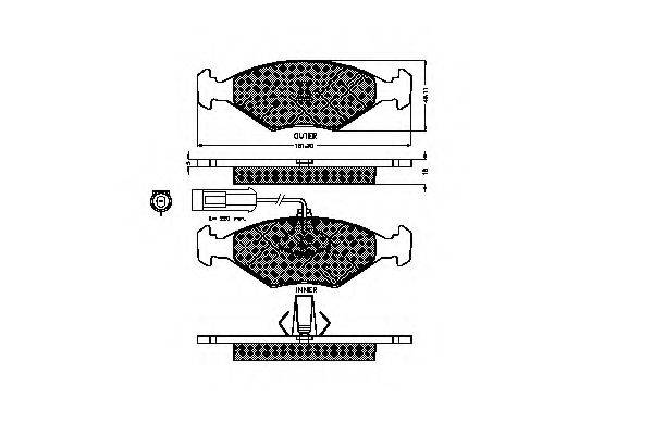 REMSA 281 32 Комплект гальмівних колодок, дискове гальмо