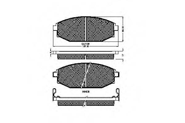 SIMER 0871 Комплект гальмівних колодок, дискове гальмо