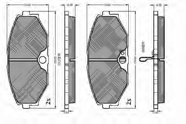 SPIDAN 32813 Комплект гальмівних колодок, дискове гальмо