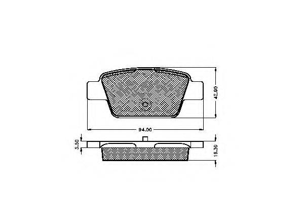 FIAT 77363518 Комплект гальмівних колодок, дискове гальмо