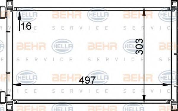 BEHR HELLA SERVICE 8FC351038321 Конденсатор, кондиціонер