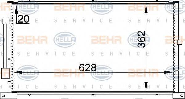 BEHR HELLA SERVICE 8FC351038711 Конденсатор, кондиціонер