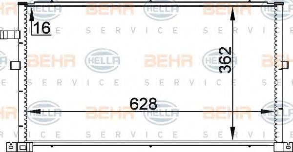 BEHR HELLA SERVICE 8FC351300324 Конденсатор, кондиціонер