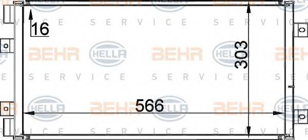 BEHR HELLA SERVICE 8FC351300741 Конденсатор, кондиціонер