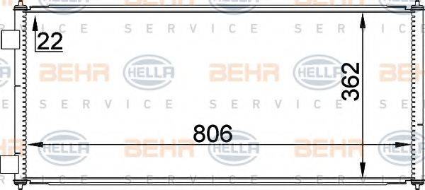 BEHR HELLA SERVICE 8FC351300751 Конденсатор, кондиціонер