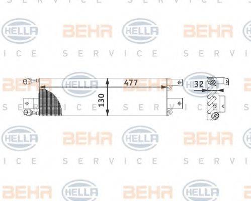 BEHR HELLA SERVICE 8FC351301451 Конденсатор, кондиціонер