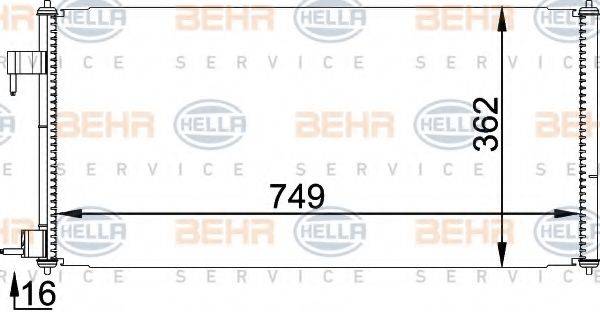 BEHR HELLA SERVICE 8FC351318351 Конденсатор, кондиціонер