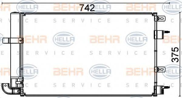BEHR HELLA SERVICE 8FC351318601 Конденсатор, кондиціонер