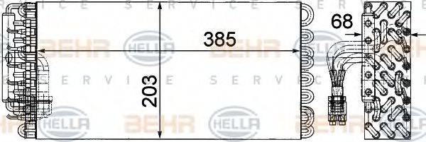 BEHR HELLA SERVICE 8FV351330101 Випарник, кондиціонер