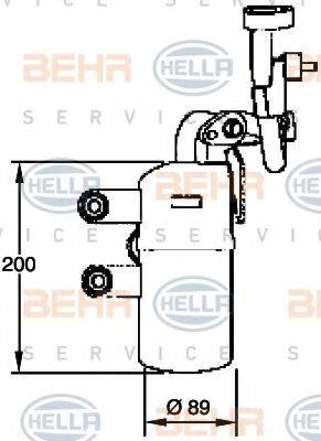 BEHR HELLA SERVICE 8FT351335111 Осушувач, кондиціонер