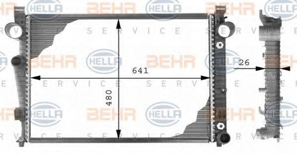 BEHR HELLA SERVICE 8MK376710284 Радіатор, охолодження двигуна