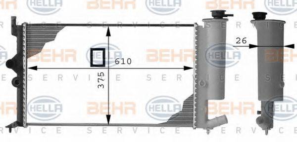BEHR HELLA SERVICE 8MK376712541 Радіатор, охолодження двигуна