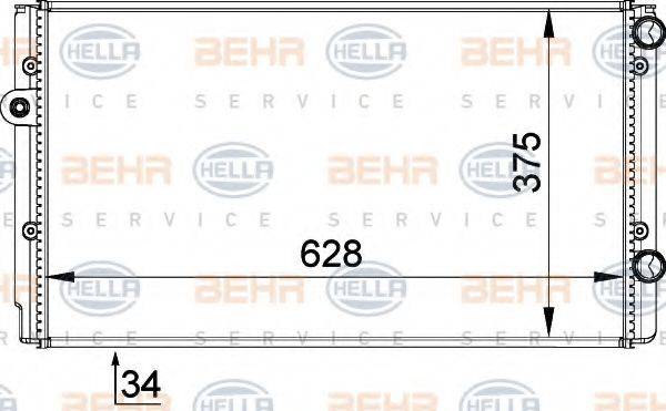 BEHR HELLA SERVICE 8MK376714494 Радіатор, охолодження двигуна