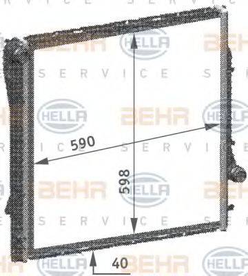 BEHR HELLA SERVICE 8MK376718754 Радіатор, охолодження двигуна