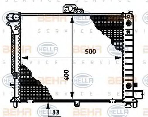 Радіатор, охолодження двигуна BEHR HELLA SERVICE 8MK 376 720-781