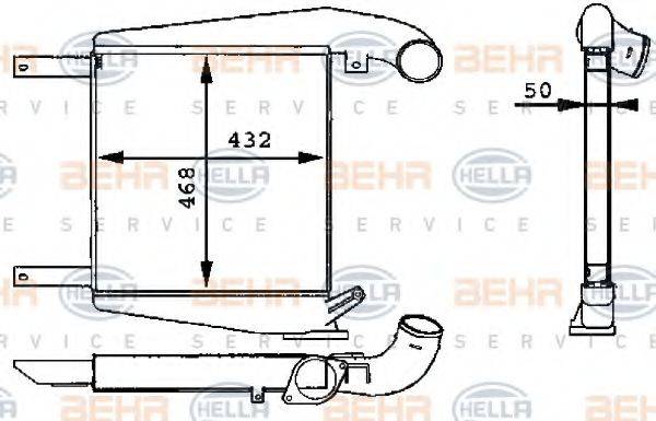 BEHR HELLA SERVICE 8ML376723711 Інтеркулер