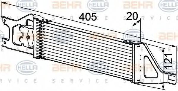 BEHR HELLA SERVICE 8MO376726401 Олійний радіатор, автоматична коробка передач
