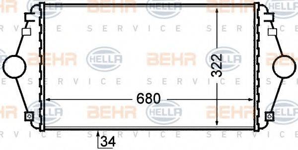 BEHR HELLA SERVICE 8ML376727641 Інтеркулер