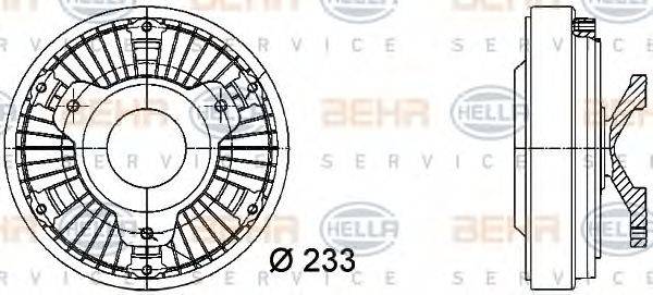 BEHR HELLA SERVICE 8MV376728401 Зчеплення, вентилятор радіатора